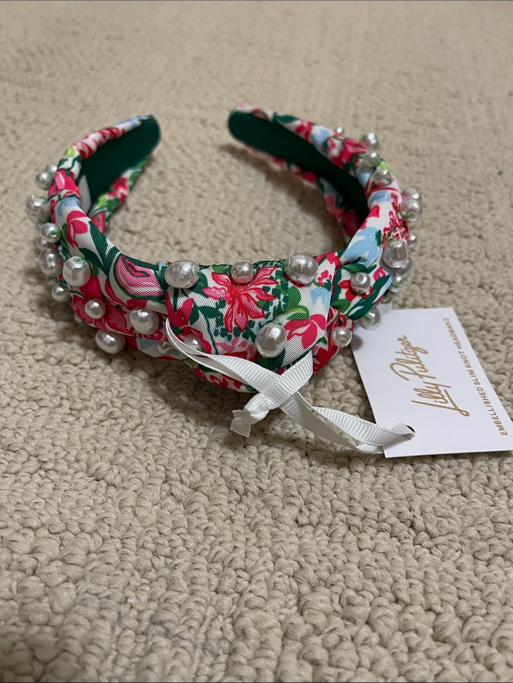 Lilly Pulitzer slim knot embellished headband NWT